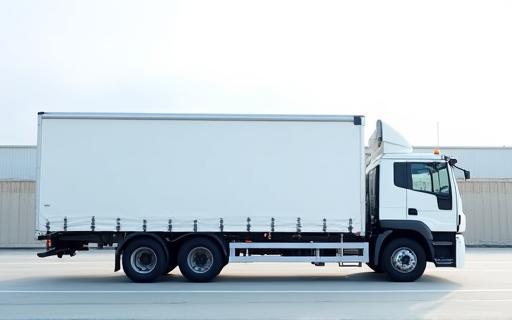 Curtain sider truck.